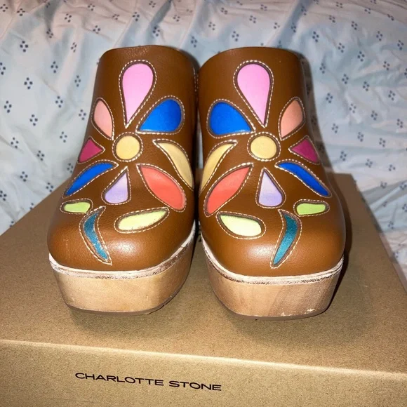 Charlotte Stone excellent condition Ciena clogs size 9 - Picture 1 of 6
